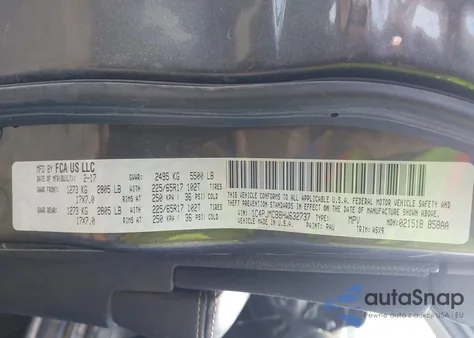 2017 Jeep Cherokee Latitude 4X4 z USA, uszkodzony, nr VIN 1C4PJMCB8HW632737